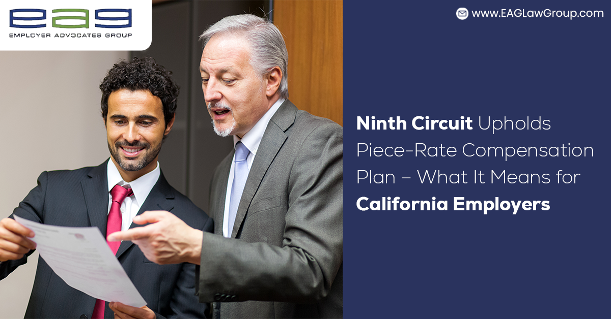 Ninth Circuit Upholds Piece-Rate Compensation Plan